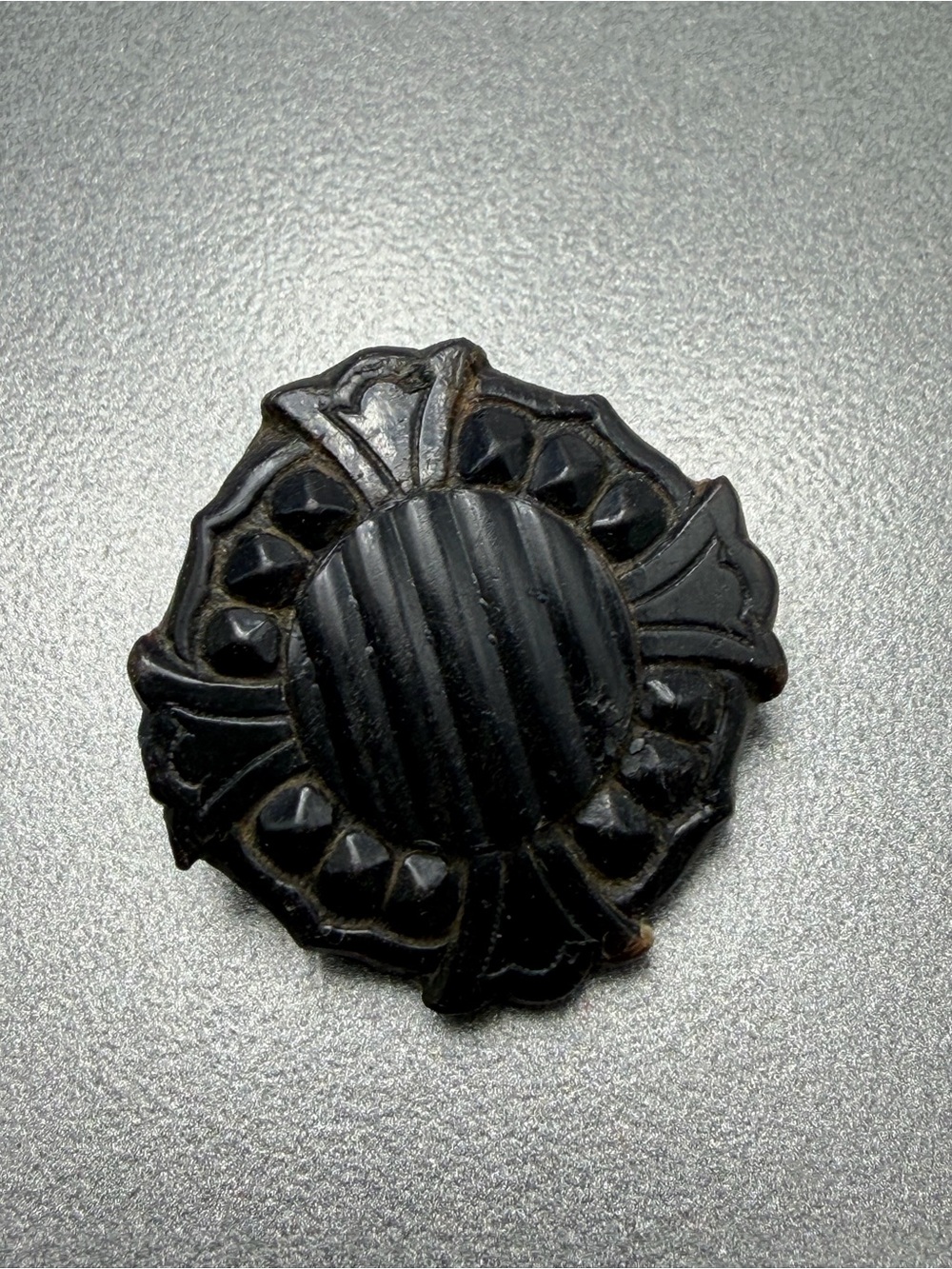 Antique Victorian Mourning Brooch #4AN